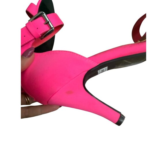 TORRID Pink Ankle Strap Sandals Heels Size 8 Wide - Picture 4 of 13